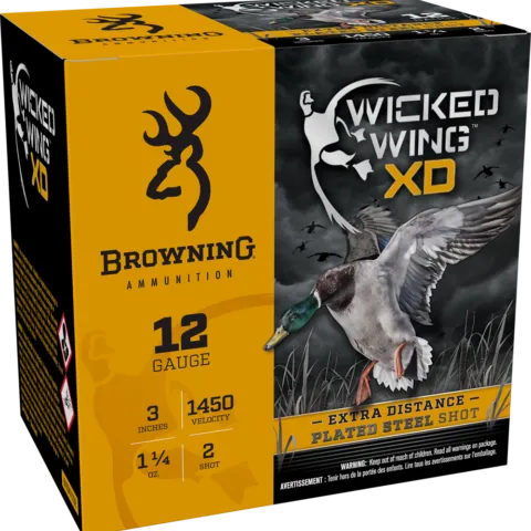 Browning Ammo B193411232 Wicked Wing XD 12Gauge 3″ 1 1/4oz 2Shot
