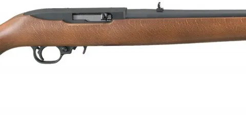 RUGER 10/22 22LR 18.5″ 10+1RD BLUED+WOOD SEMI AUTO RIFLE.