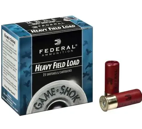 Federal H1255 Game Shok Upland Heavy Field 12 Gauge 2.75″ 1 1/4 oz 5 Shot 25 Bx/ 10 Cs