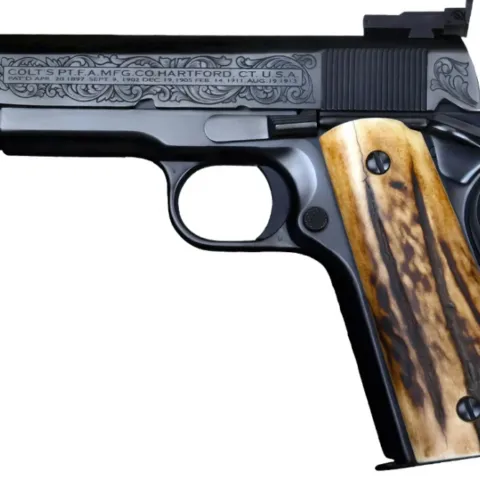COLT 1911 GOVERNMENT SWEETHEART 45 AUTO 7+1RD 5″ BLUED PISTOL. AL CAPONE